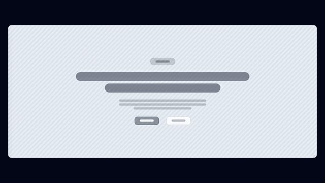 Hero - Centered preview