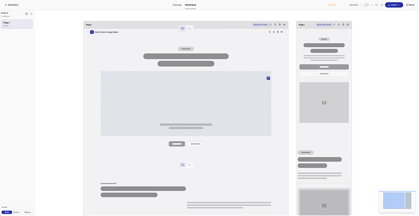 Skafold wireframe workspace preview